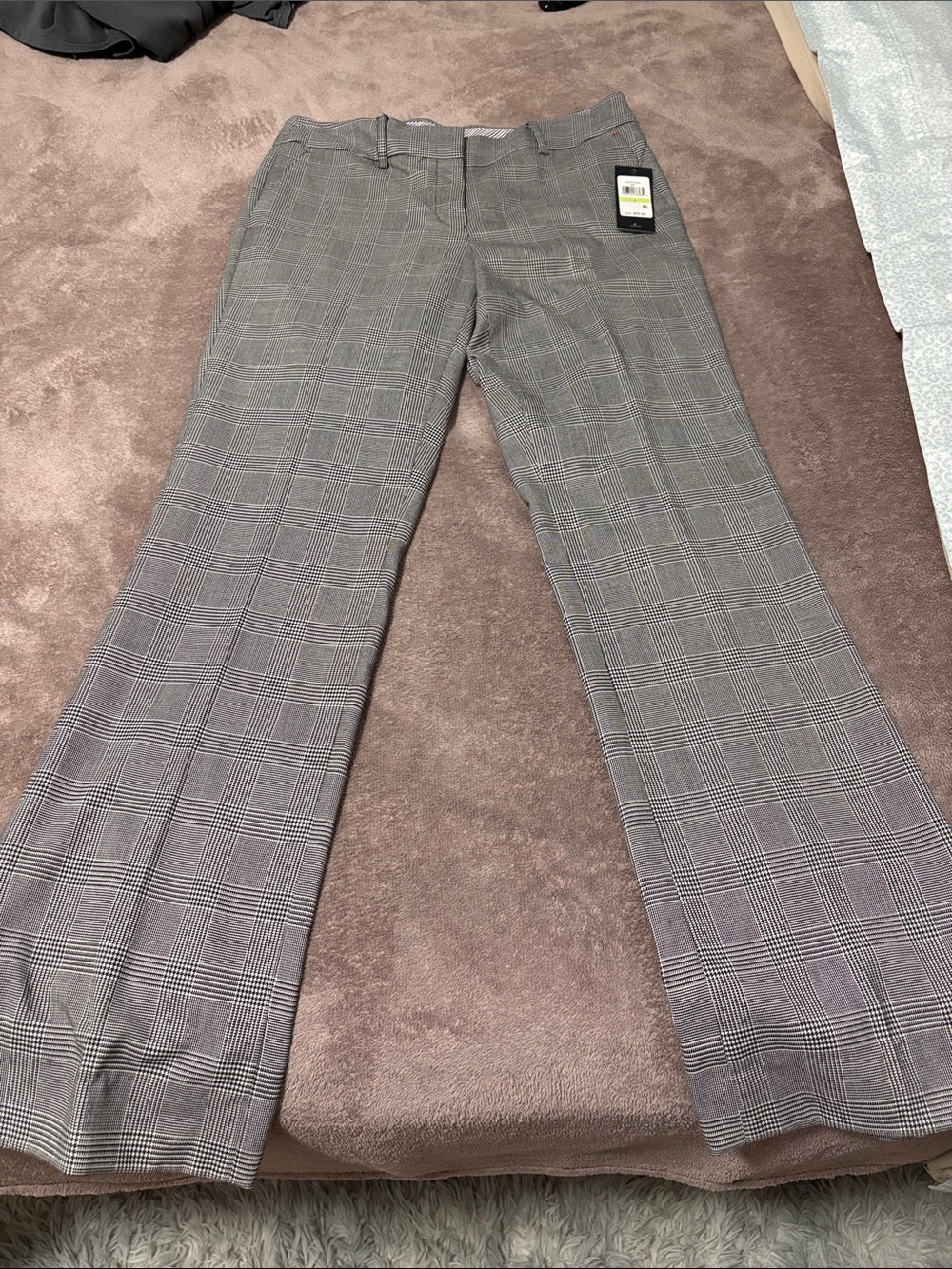 Women’s Tommy Hilfiger Gray Glen Plaid Boot-Cut Pants